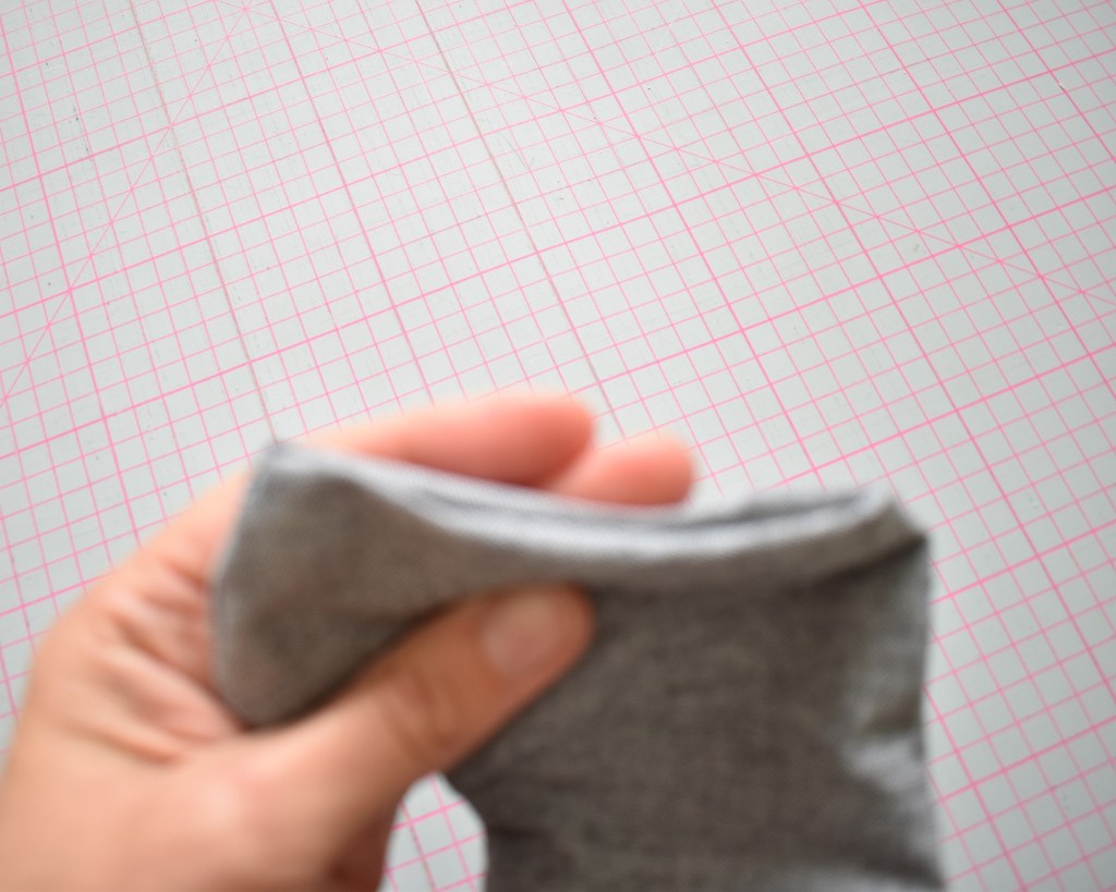 Flatten the hems of the opening